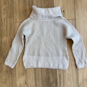Poetry 100% Lambs Wool Sweater Turtleneck Womens Size Small Knit & Sherpa
